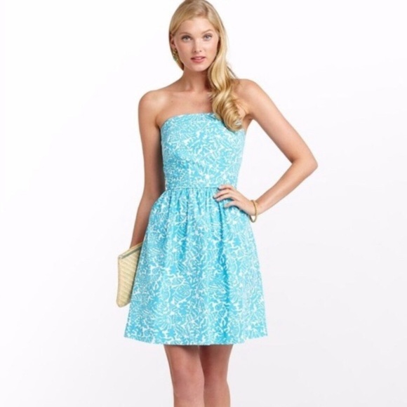 Lilly Pulitzer Dresses & Skirts - 🐚LILLY PULITZER🐚SHELL PRINTED STRAPLESS DRESS🐚